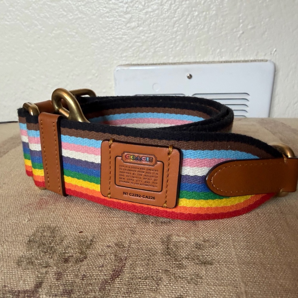 Coach Pride Stripe Shoulder Strap